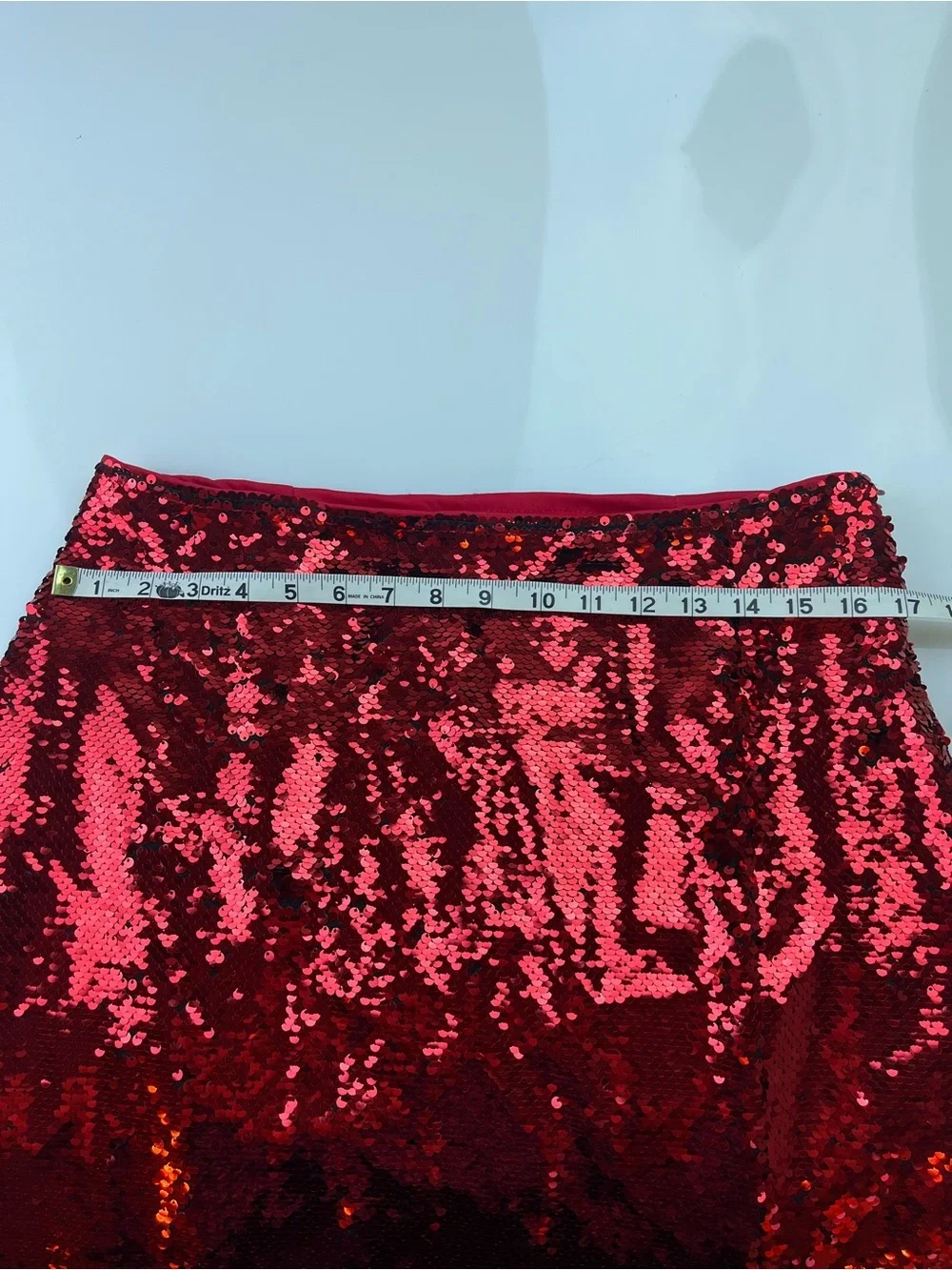 Vici Red Glittered Midi Skirt N259-27